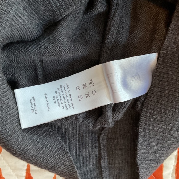 Asket The Merino Wool Crewneck Pullover Sweater Mens Size Small Gray Winter - Picture 8 of 9